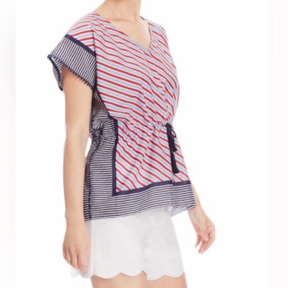 Draper James Marina Striped Lounge Top small New - Picture 1 of 10